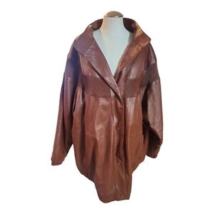Vintage Venezia 100% Leather Brown Jacket – Size C2 (Women's 14/16)